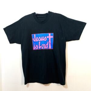 Vintage Jesus is Lord neon graphic single stitch t-shirt tee